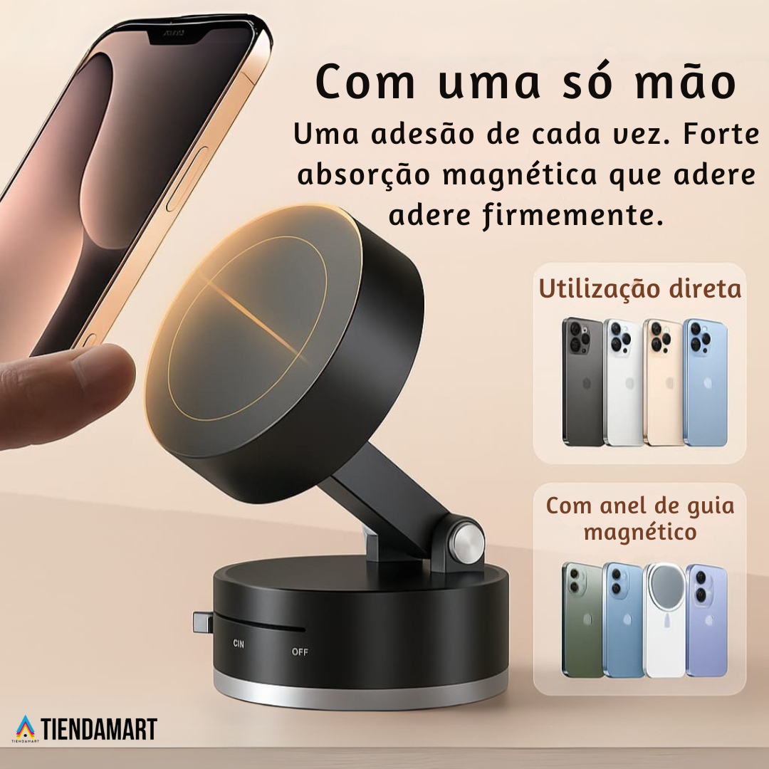 Suporte Magnético 360° com Ventosa