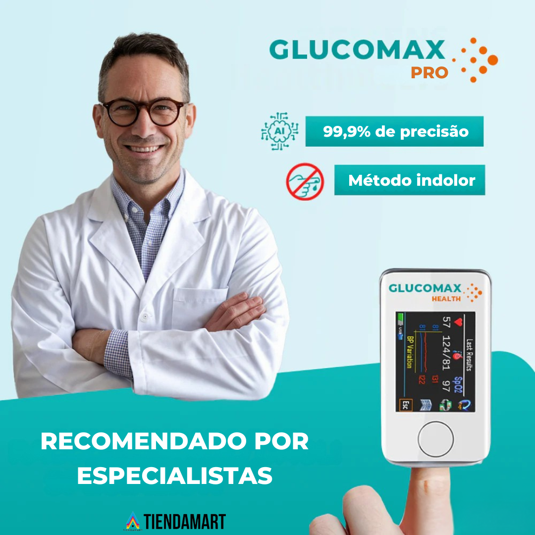 GlucoMax PRO™ – Medidor de glicose não invasivo