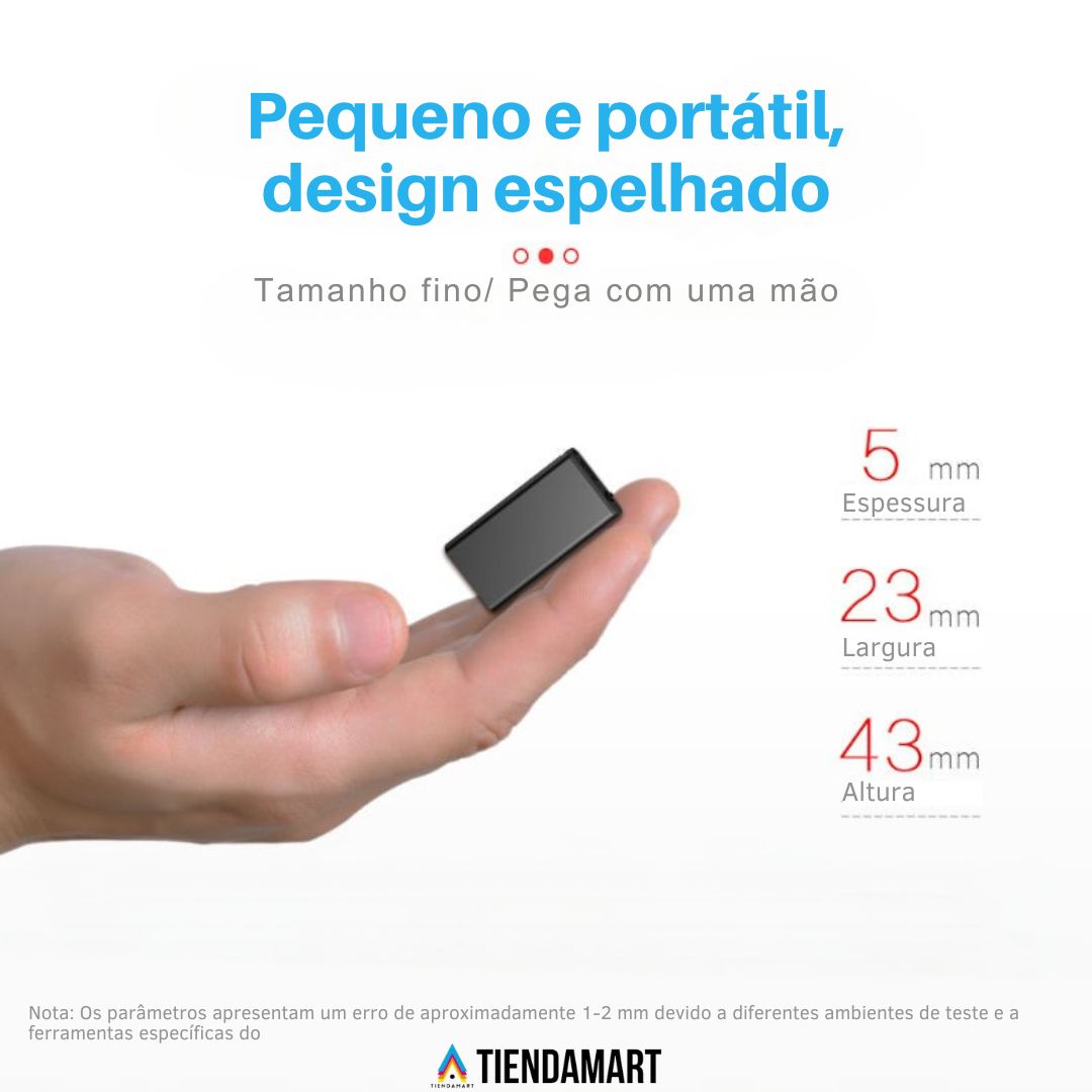 SpyRec™ – Mini Gravador de Voz Espião Ultraportátil