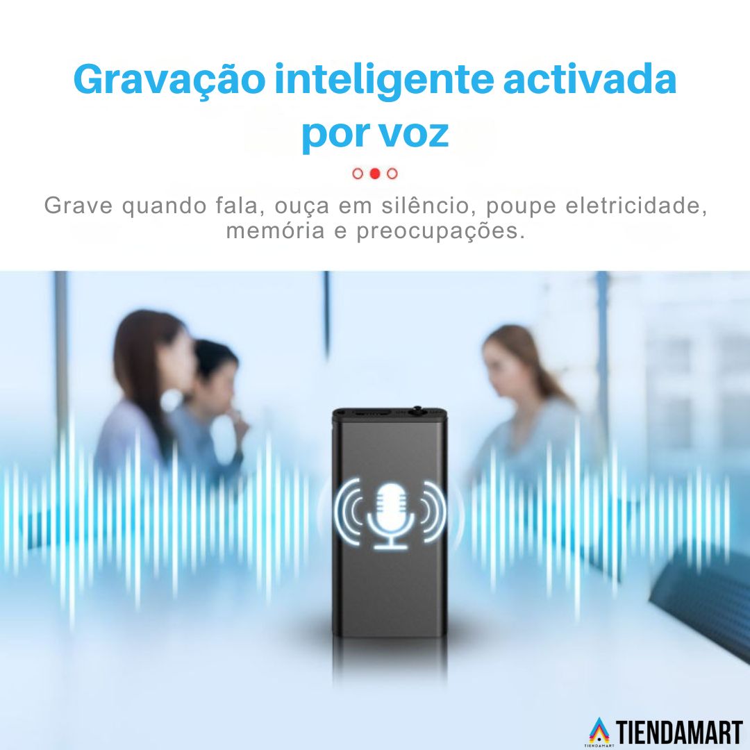 SpyRec™ – Mini Gravador de Voz Espião Ultraportátil