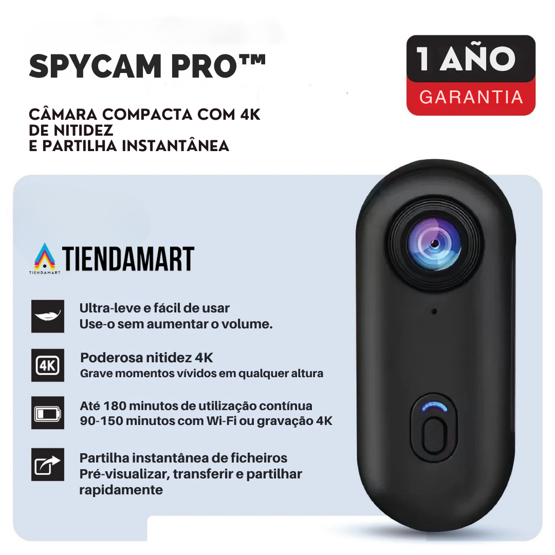 Videocâmara 4K Ultra HD - SpyCam PRO™