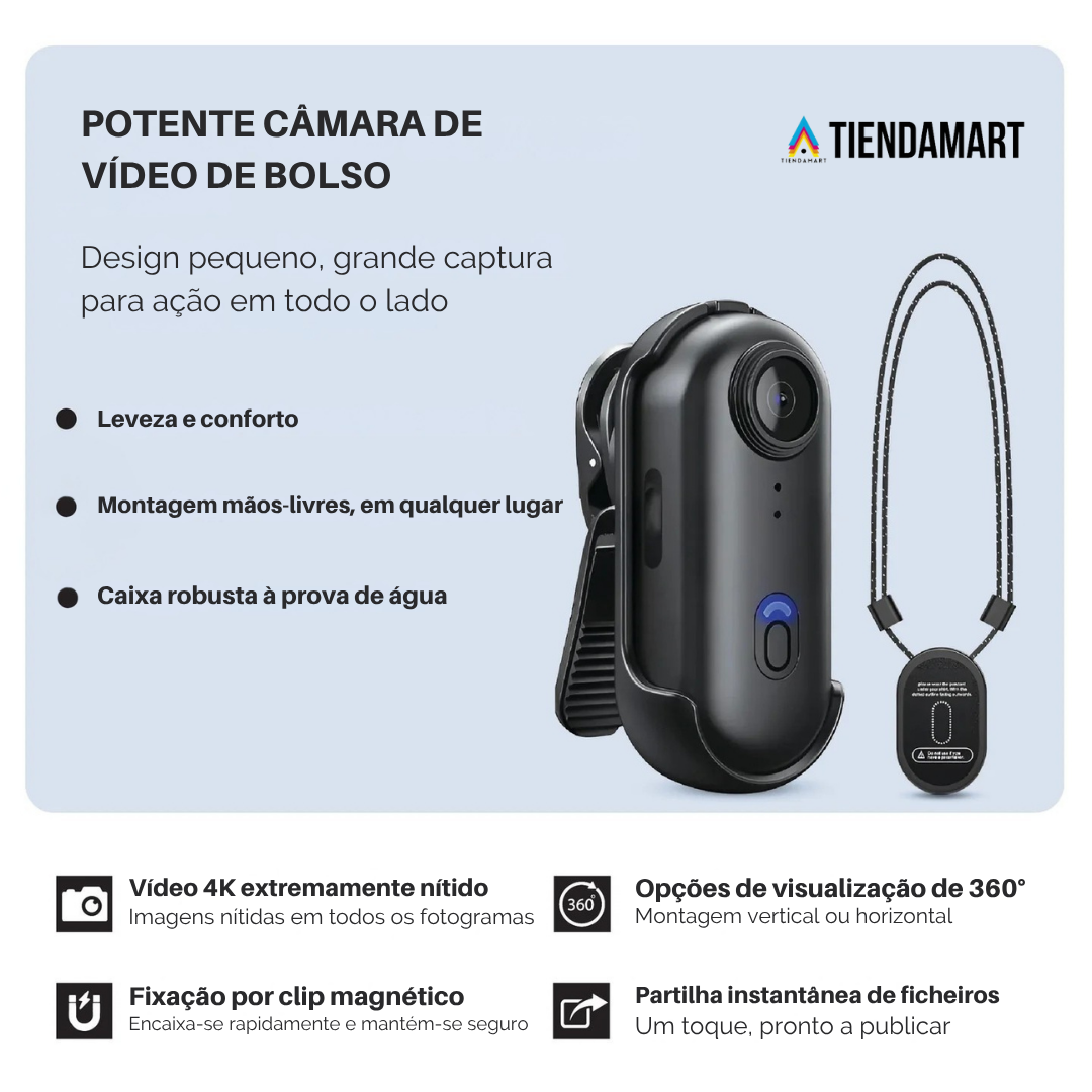 Videocâmara 4K Ultra HD - SpyCam PRO™
