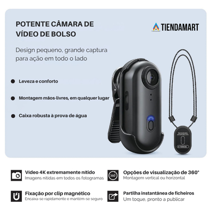 Videocâmara 4K Ultra HD - SpyCam PRO™